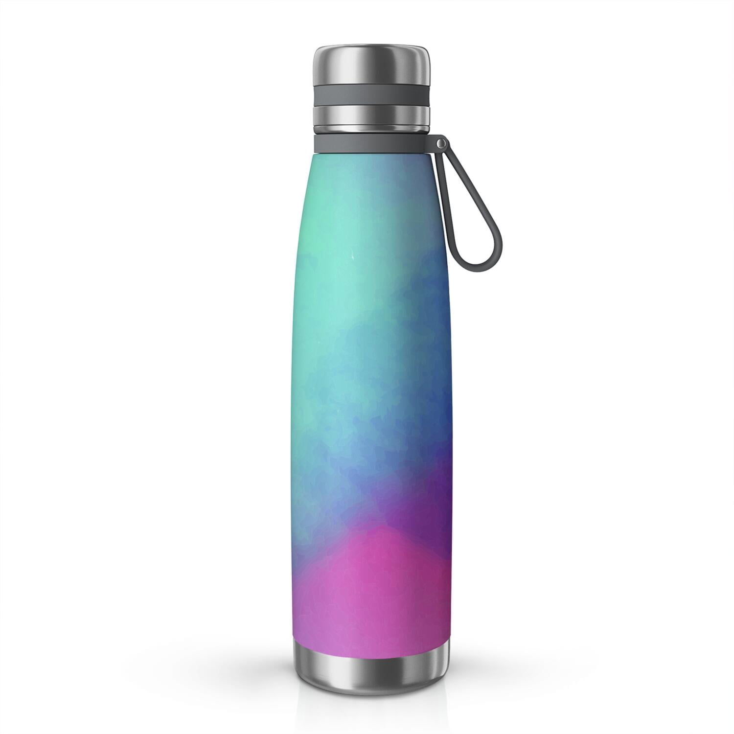 29oz Insulated Water Bottle with Tea Infuser, Stainless Steel Travel Mug, Fluid Smoke Aurora Art Style