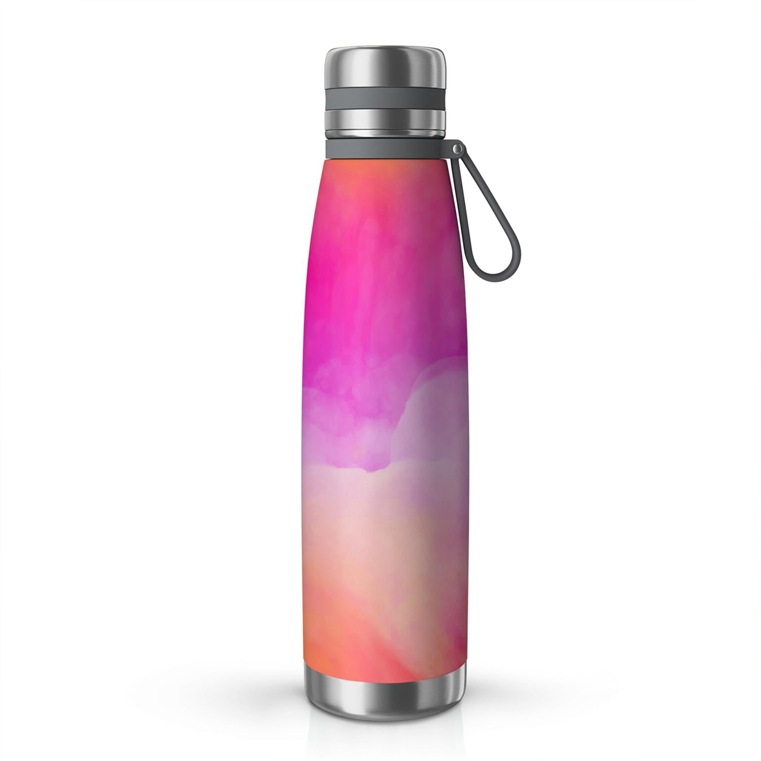 29oz Insulated Water Bottle with Tea Infuser, Stainless Steel Travel Mug, Fluid Smoke Aurora Art Style