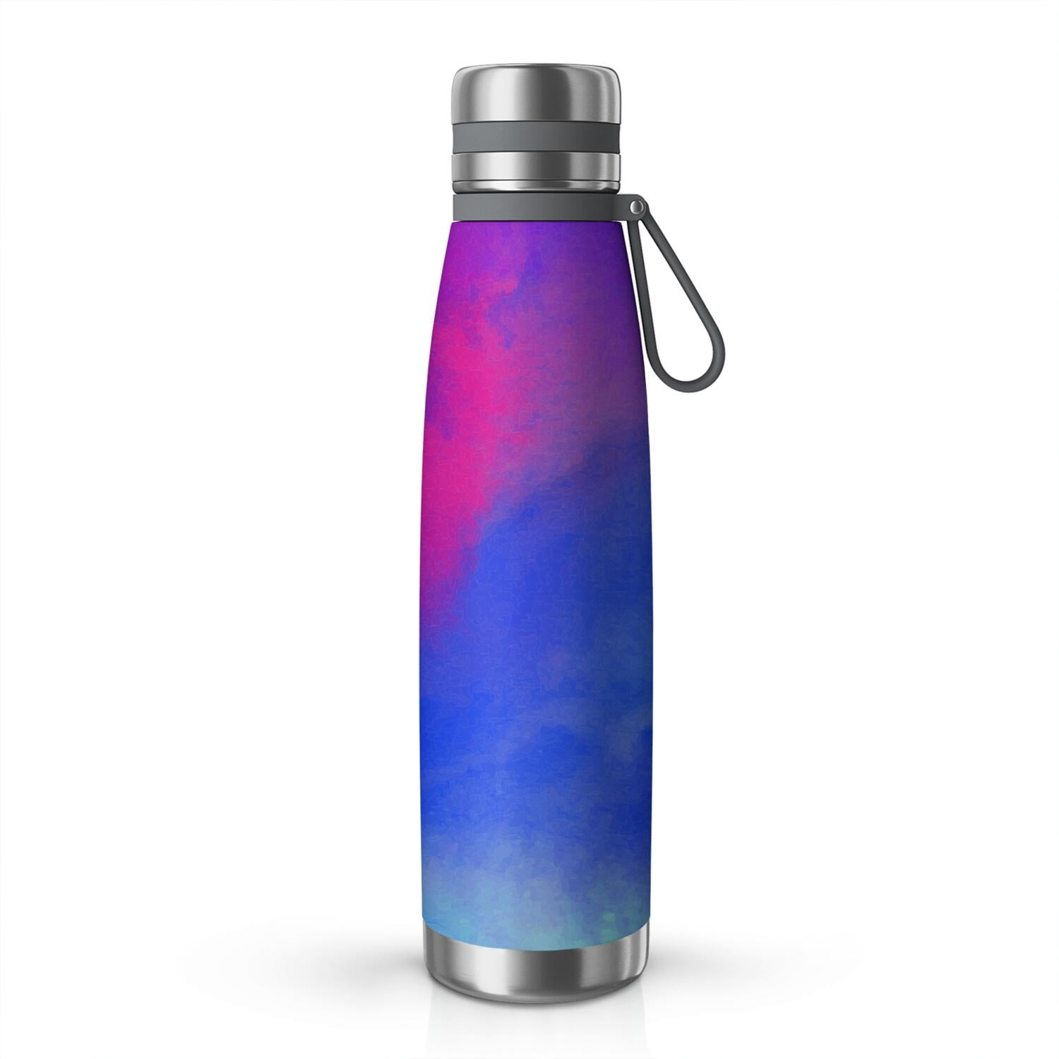 29oz Insulated Water Bottle with Tea Infuser, Stainless Steel Travel Mug, Fluid Smoke Aurora Art Style
