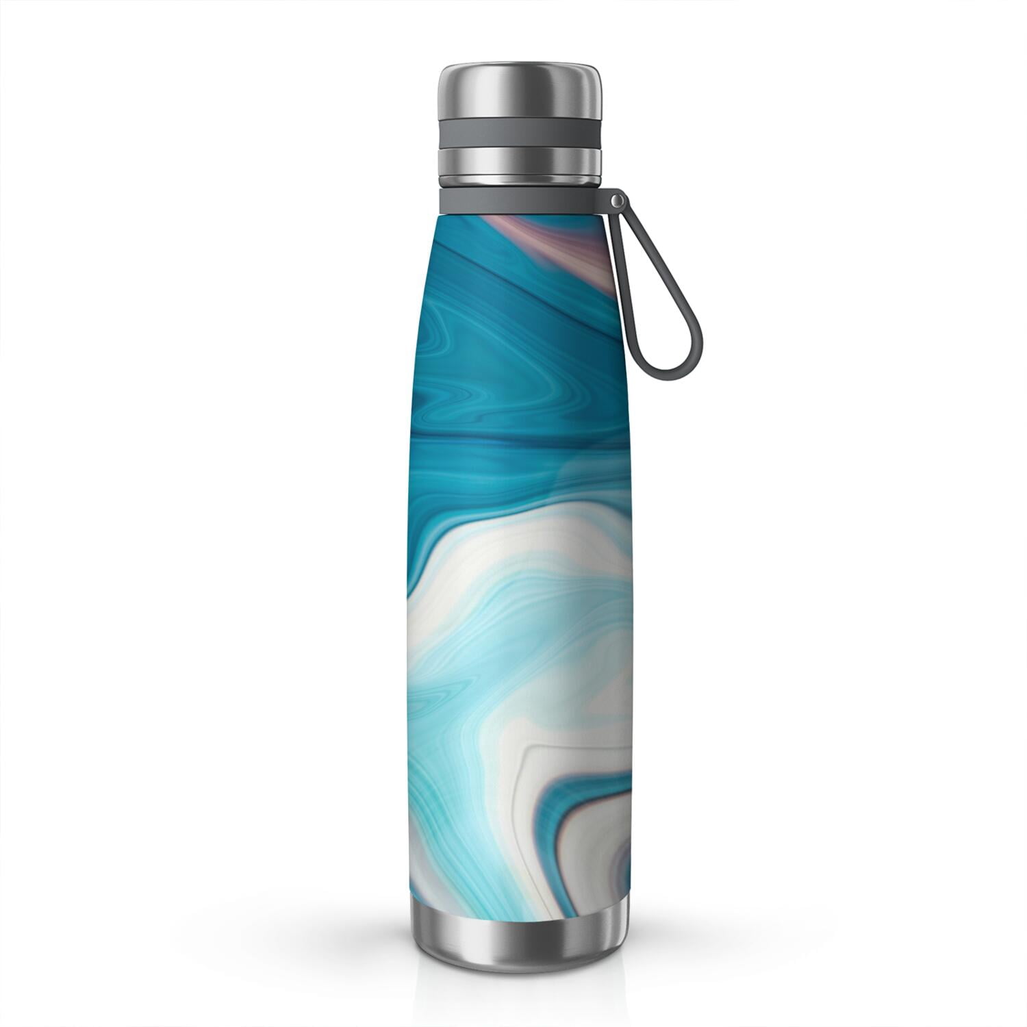 29oz Insulated Water Bottle with Tea Infuser, Stainless Steel Travel Mug, Liquid & Marble Print