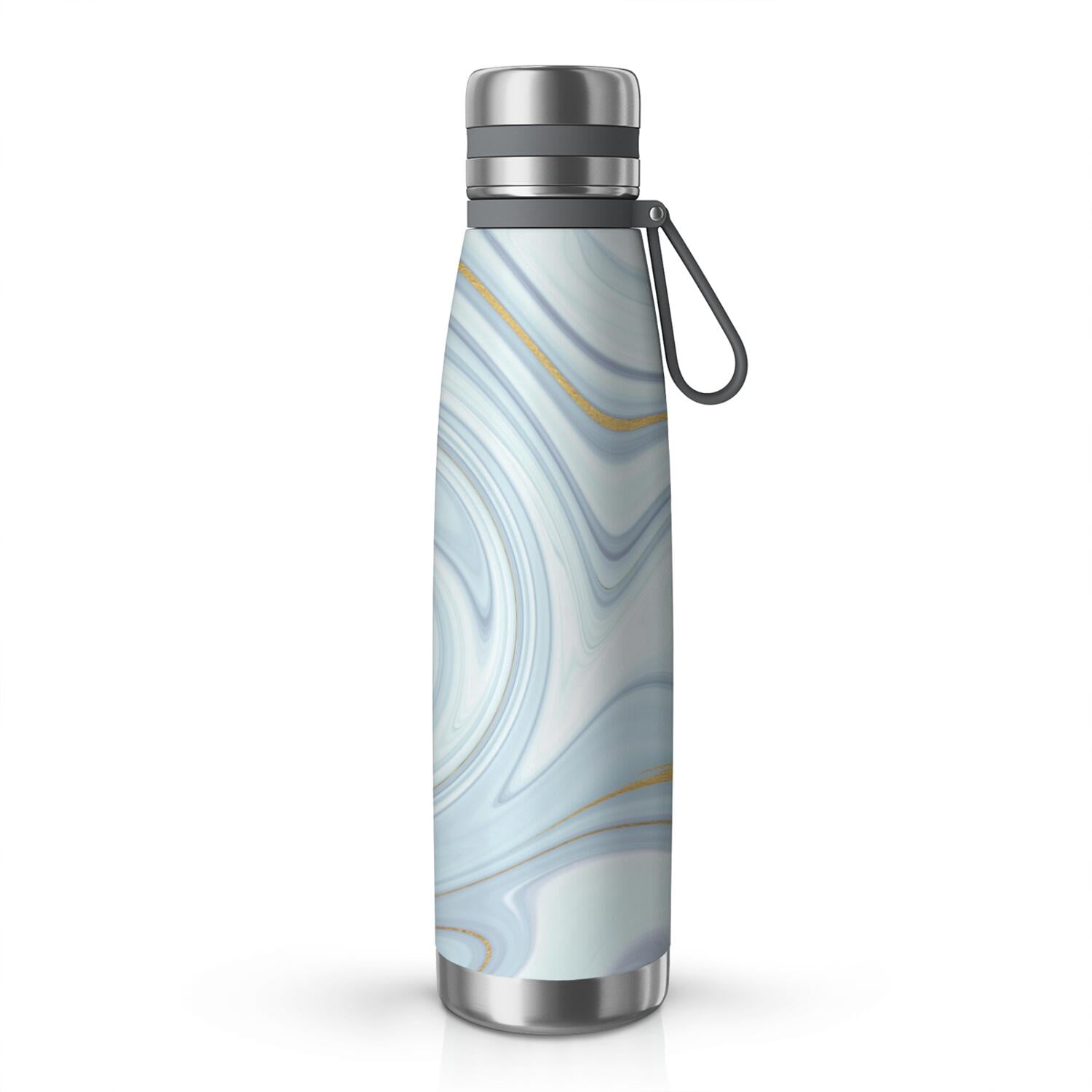 29oz Insulated Water Bottle with Tea Infuser, Stainless Steel Travel Mug, Liquid & Marble Print