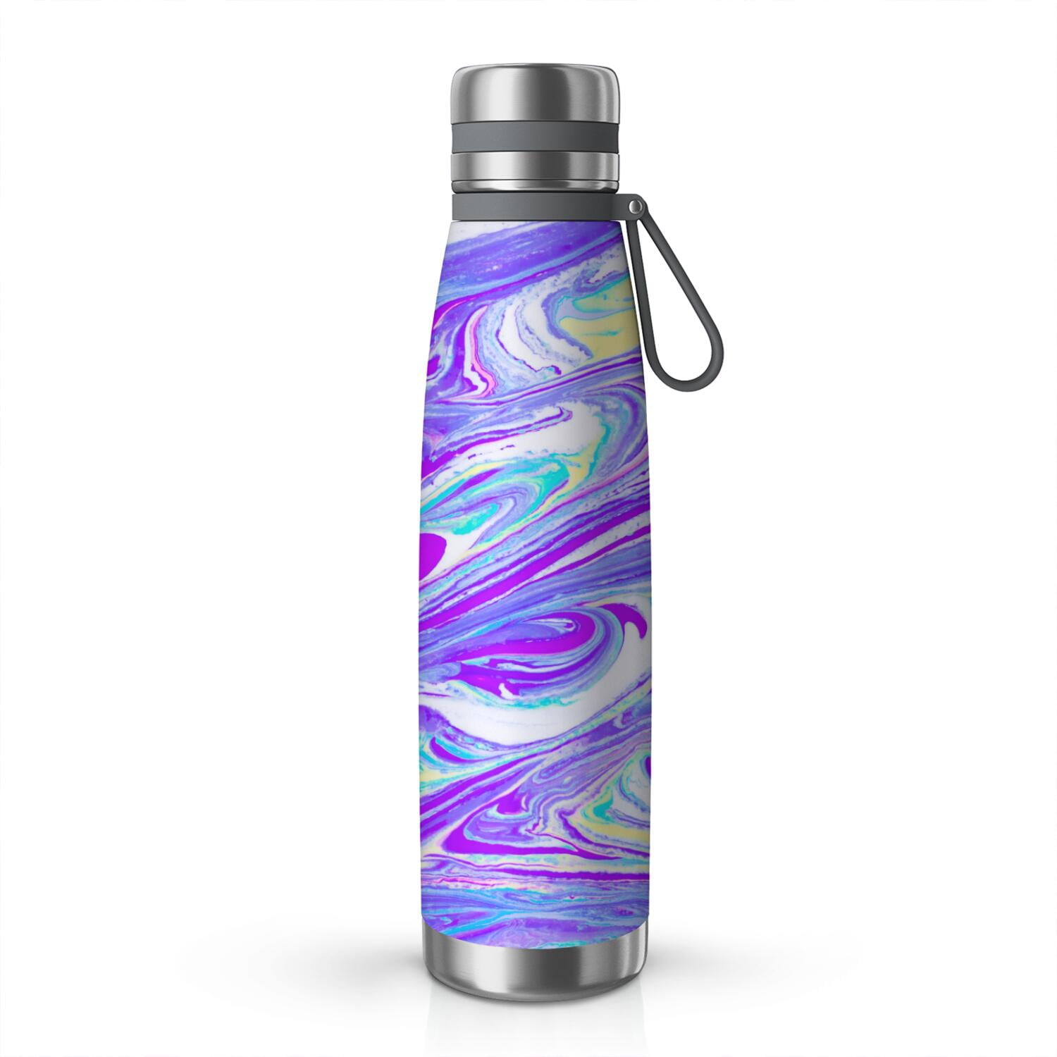29oz Insulated Water Bottle with Tea Infuser, Stainless Steel Travel Mug, Liquid & Marble Print