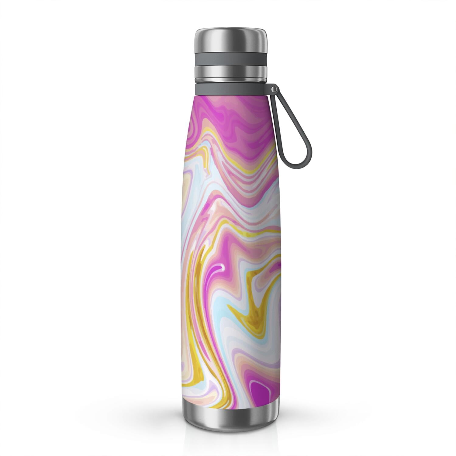 29oz Insulated Water Bottle with Tea Infuser, Stainless Steel Travel Mug, Liquid & Marble Print