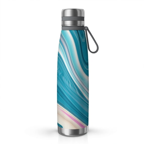 29oz Insulated Water Bottle with Tea Infuser, Stainless Steel Travel Mug, Liquid & Marble Print