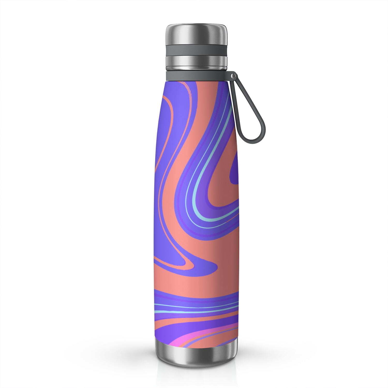 29oz Insulated Water Bottle with Tea Infuser, Stainless Steel Travel Mug, Liquid & Marble Print