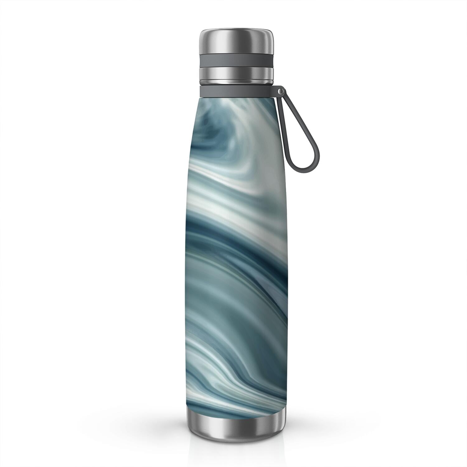 29oz Insulated Water Bottle with Tea Infuser, Stainless Steel Travel Mug, Liquid & Marble Print