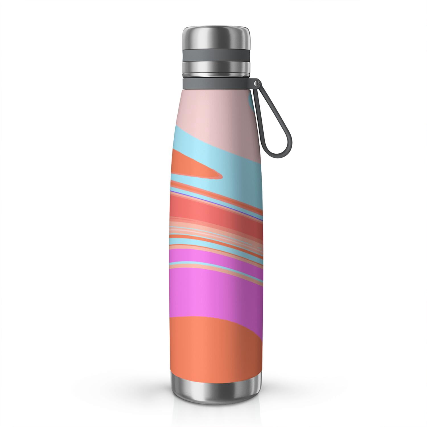 29oz Insulated Water Bottle with Tea Infuser, Stainless Steel Travel Mug, Liquid & Marble Print