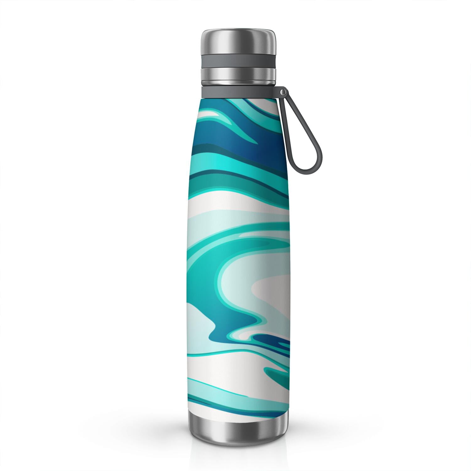 29oz Insulated Water Bottle with Tea Infuser, Stainless Steel Travel Mug, Liquid & Marble Print