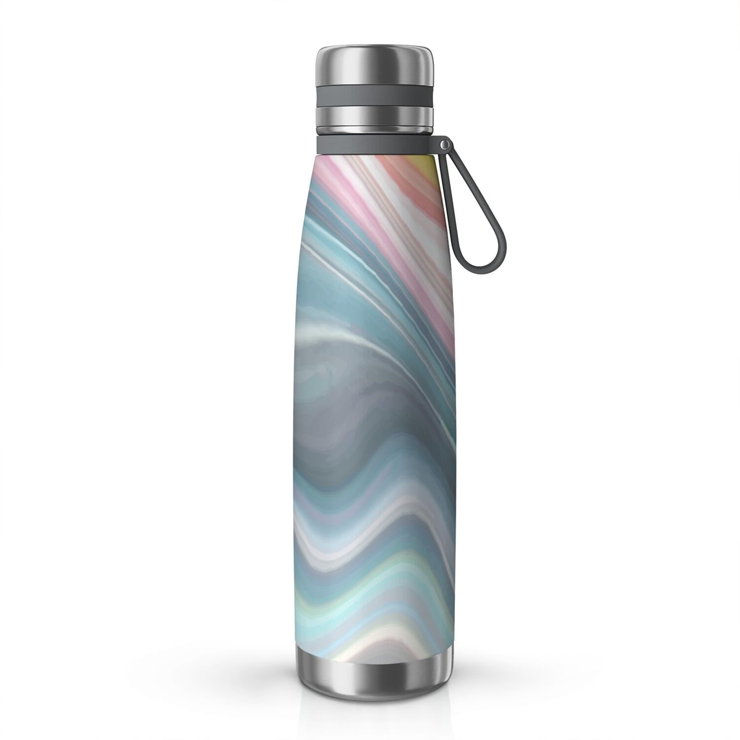 29oz Insulated Water Bottle with Tea Infuser, Stainless Steel Travel Mug, Liquid & Marble Print