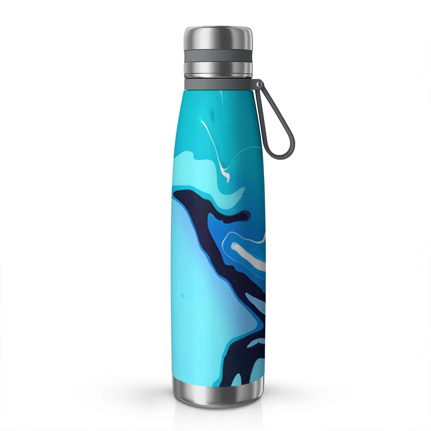 29oz Insulated Water Bottle with Tea Infuser, Stainless Steel Travel Mug, Liquid & Marble Print