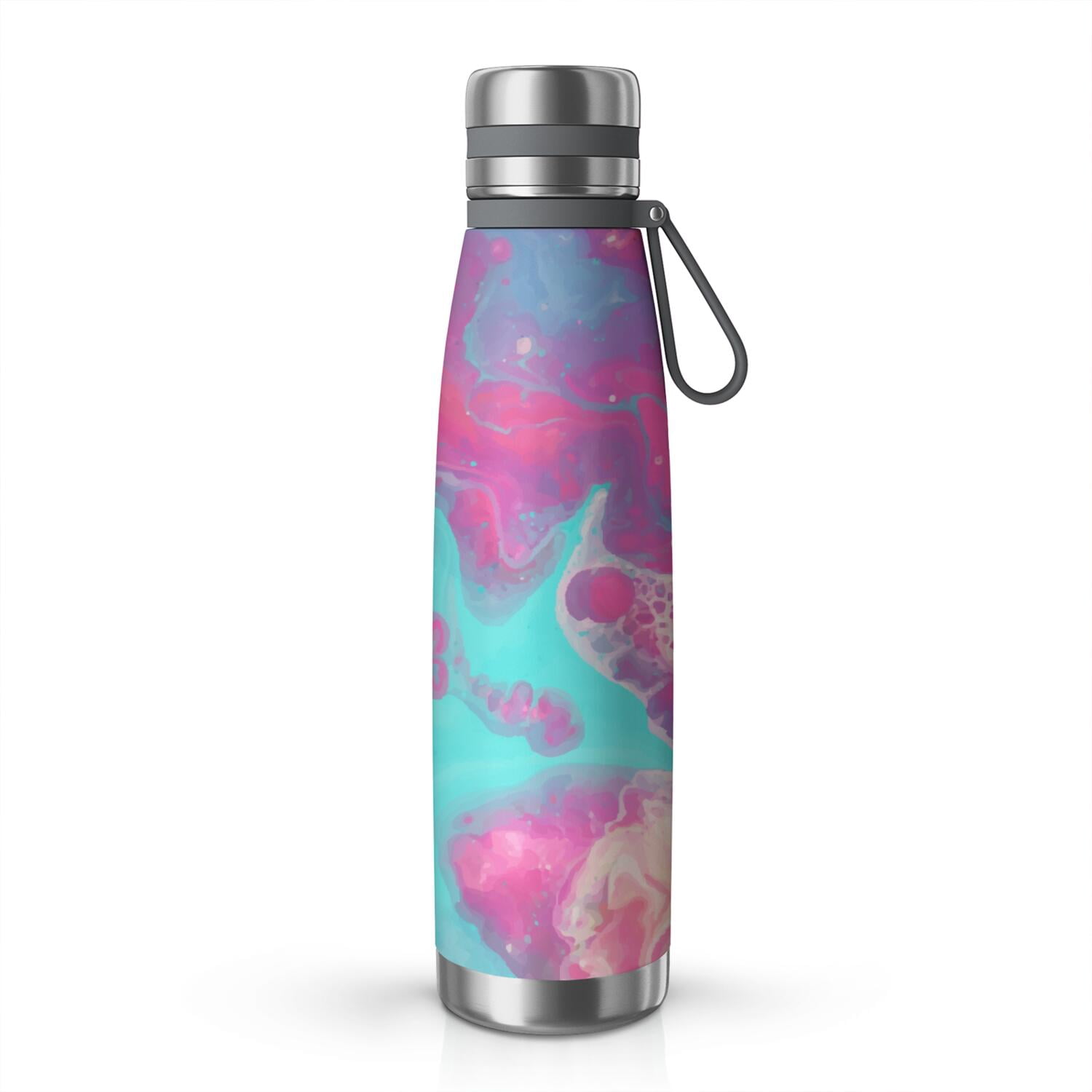 29oz Insulated Water Bottle with Tea Infuser, Stainless Steel Travel Mug, Liquid & Marble Print