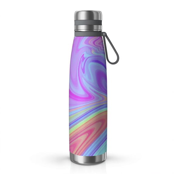 29oz Insulated Water Bottle with Tea Infuser, Stainless Steel Travel Mug, Liquid & Marble Print