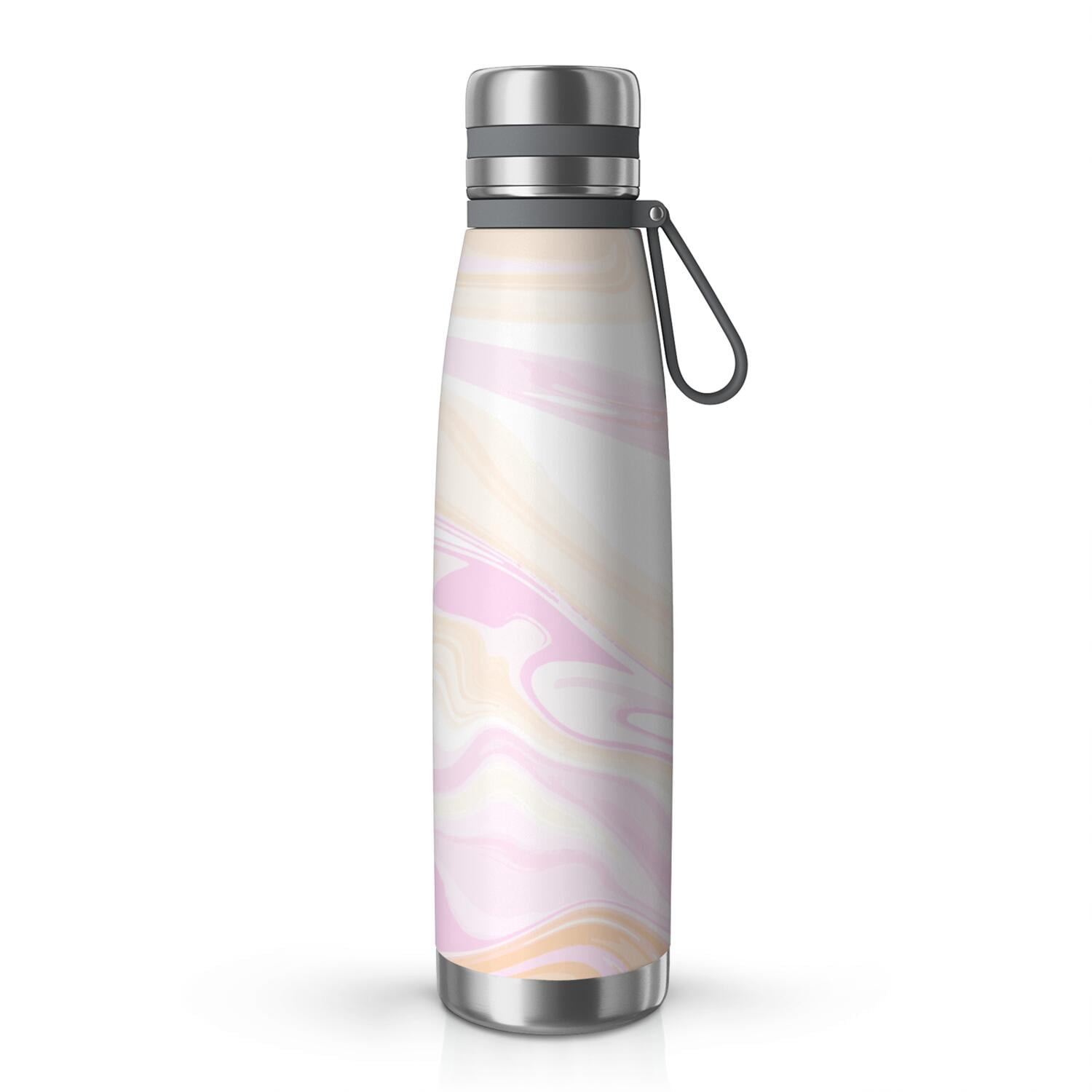 29oz Insulated Water Bottle with Tea Infuser, Stainless Steel Travel Mug, Liquid & Marble Print