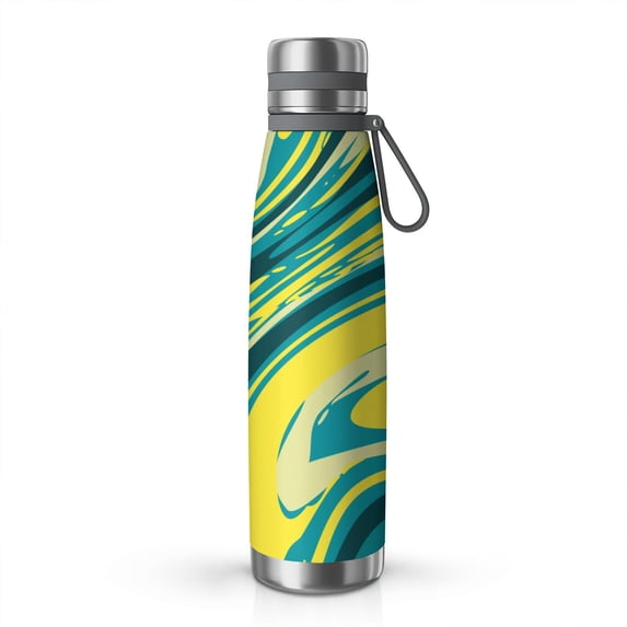 29oz Insulated Water Bottle with Tea Infuser, Stainless Steel Travel Mug, Liquid & Marble Print
