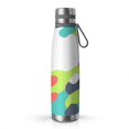 thumbnail image 1 of 29oz Insulated Water Bottle with Tea Infuser, Stainless Steel Travel Mug, Watercolor Splatter Painting Print, 1 of 6
