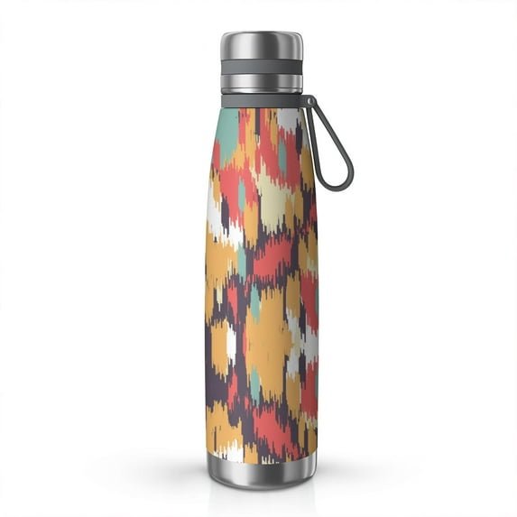 29oz Insulated Water Bottle with Tea Infuser, Stainless Steel Travel Mug, Watercolor Splatter Painting Print