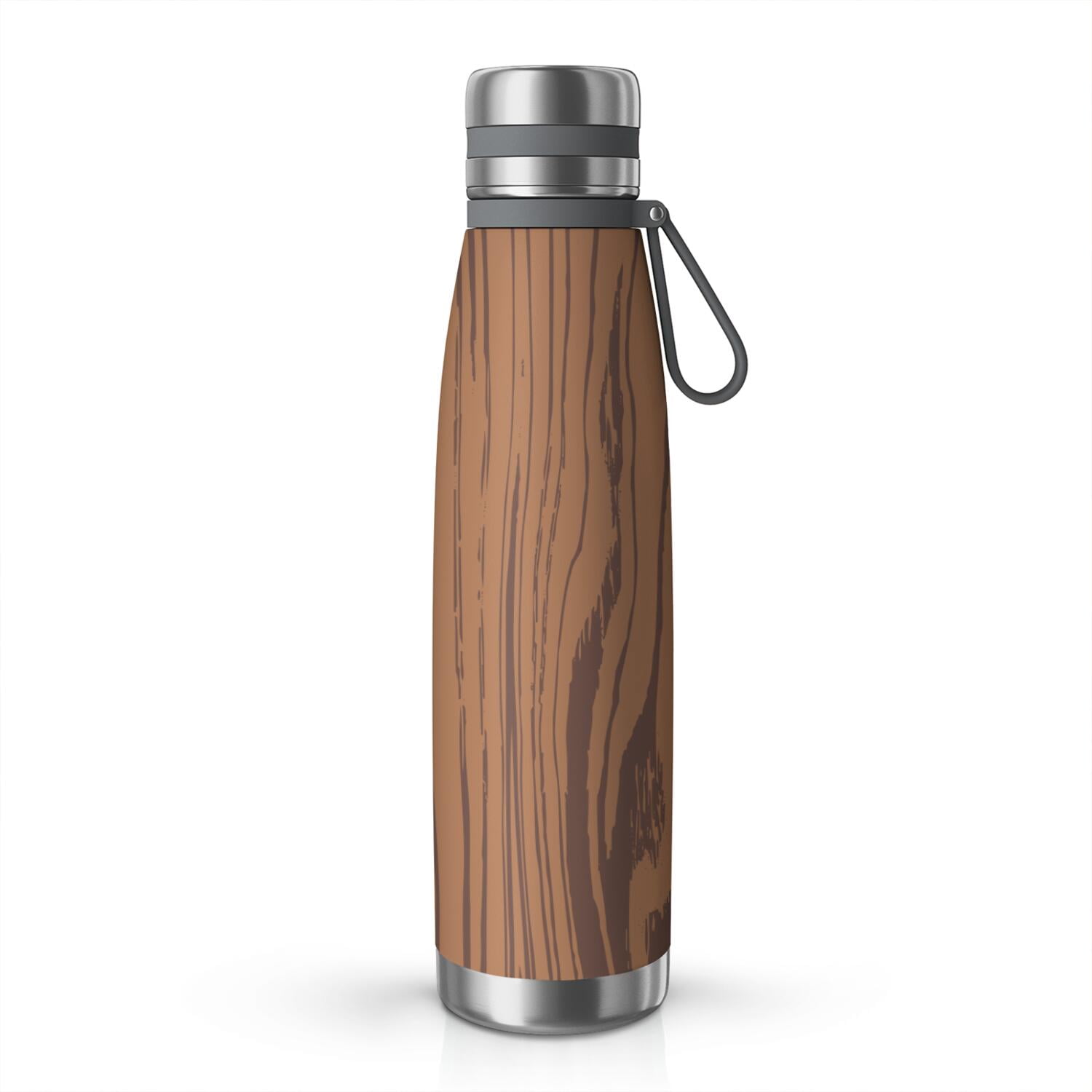 29oz Insulated Water Bottle with Tea Infuser, Stainless Steel Travel Mug, Wood Print