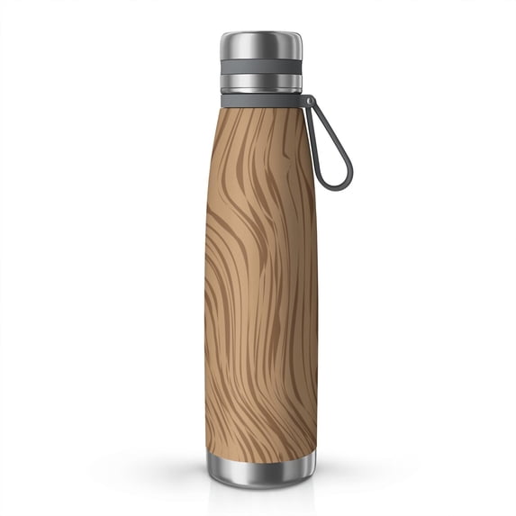 29oz Insulated Water Bottle with Tea Infuser, Stainless Steel Travel Mug, Wood Print