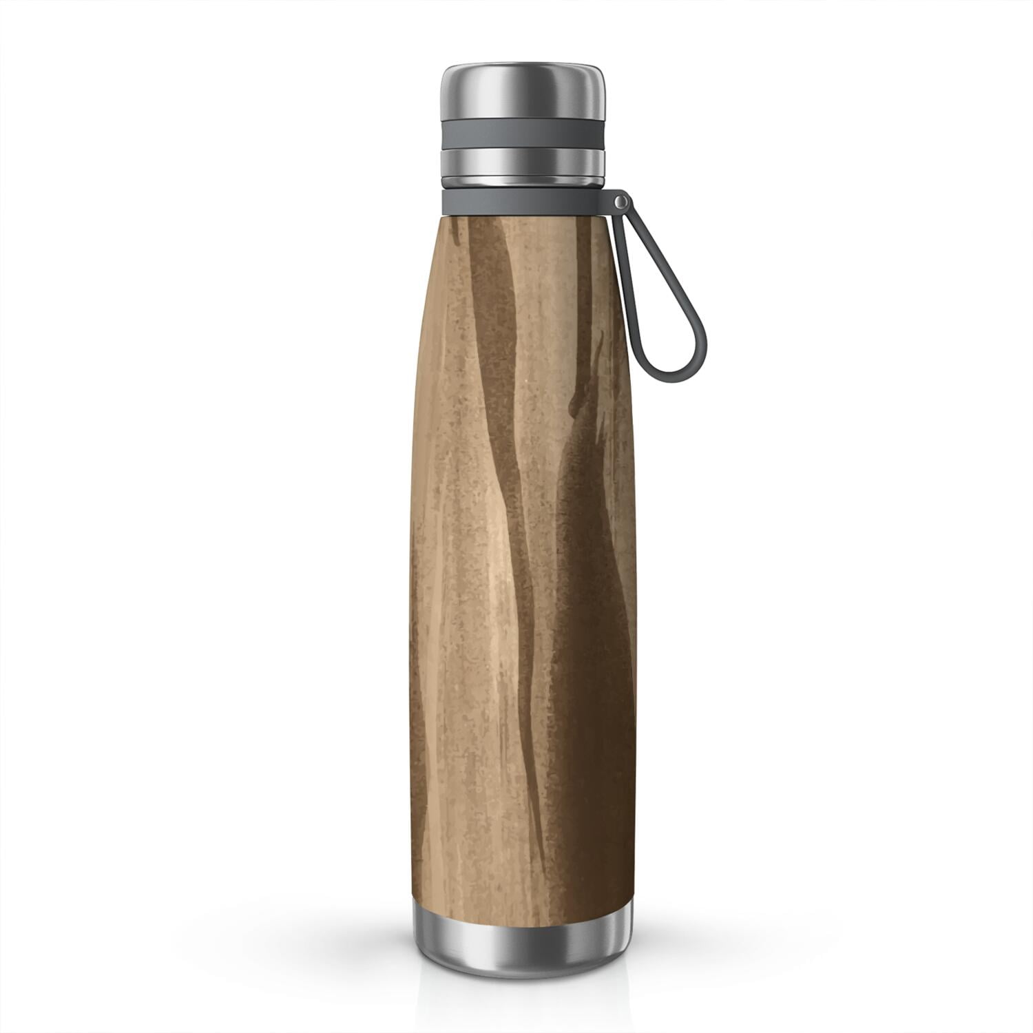 29oz Insulated Water Bottle with Tea Infuser, Stainless Steel Travel Mug, Wood Print