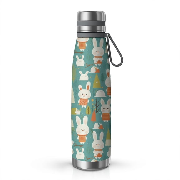29oz Stainless Steel Insulated Thermos with Tea Filter, 360° Printed Travel Bottle, Leakproof BPA-Free Flask with Anti-Slip Base, 304 Inner & 201 Outer, Vacuum Cup