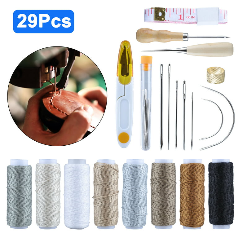 29pcs Leather Craft Tool Kit, TSV Upholstery Repair Kit for Sewing,  Stitching, Measuring 