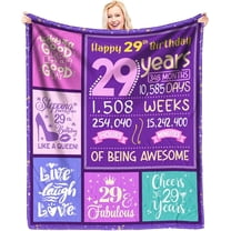 29th Birthday Gifts for Women - Gift for 29 Year Old Woman - 29th Birthday Decorations for Women - 29 Birthday Decorations for Women - 29th Birthday Throw Blanket 60 x 50 Inch