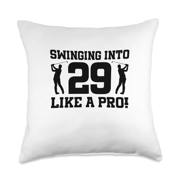 29th Birthday Golf 29 Years Old Golf Player Birthday Throw Pillow Y101