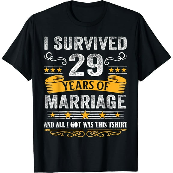 29th Wedding Anniversary shirt Couples Husband Wife 29 Years T-Shirt