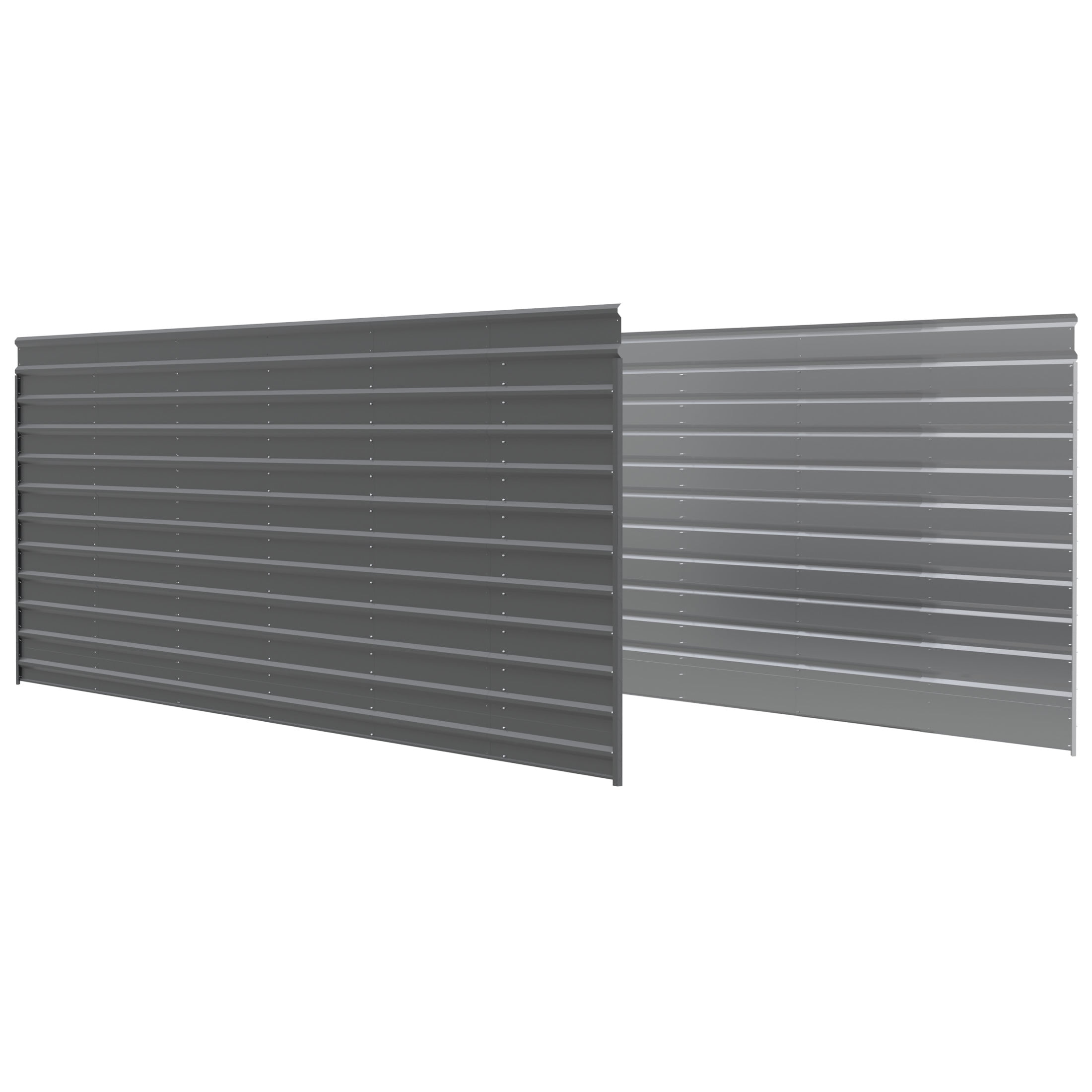 29 ft Charcoal Galvanized Steel Carport Enclosure Kit