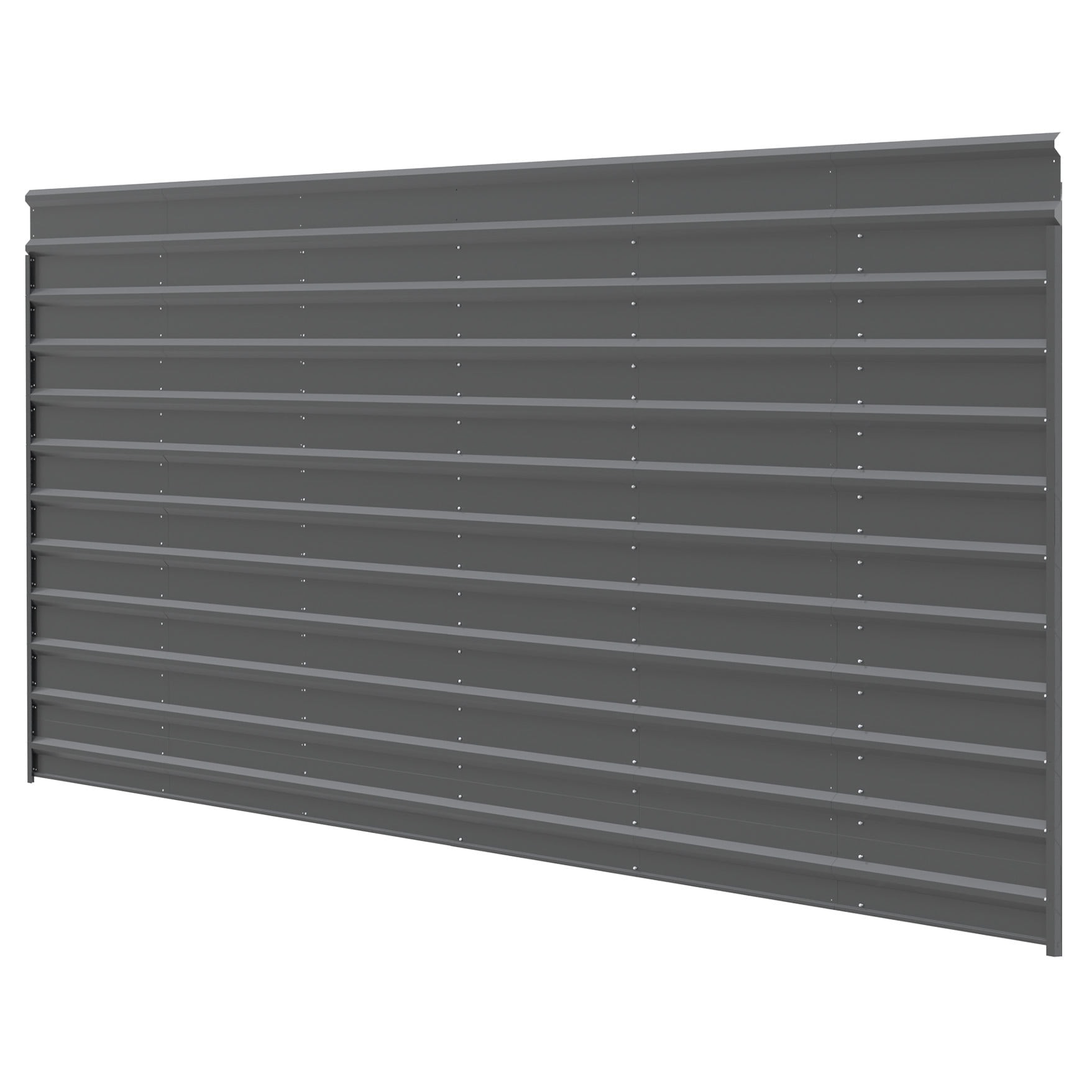 Charcoal Galvanized Steel Carport Enclosure Kit