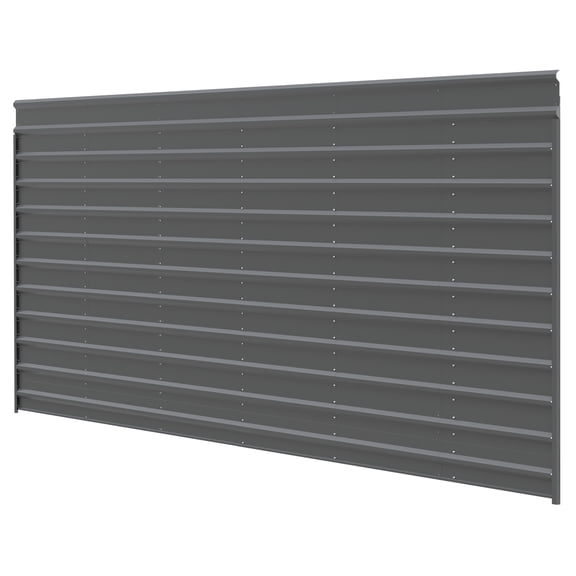 Arrow 9 x 29 x 3 ft Charcoal Single Side Wall Kit for Steel Carport