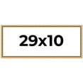 thumbnail image 1 of 29x10 Frame Beaded Gold Solid Wood Picture Frame | 0.75 Inches Moulding Width | Liscio Oro, 1 of 8