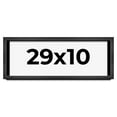 thumbnail image 1 of 29x10 Frame Black Charcoal Grey Wood Textured Picture Frame | 0.75 Inch Moulding Width | Gunmetal, 1 of 8
