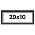 thumbnail image 1 of 29x10 Frame Black Real Wood Picture Frame Width 2.25 Inches | Interior Frame Depth 0.5 Inches |, 1 of 8
