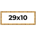 thumbnail image 1 of 29x10 Frame Gold Bamboo Solid Wood Picture Frame | 1 Inch Moulding Width | Interior Frame Depth, 1 of 8