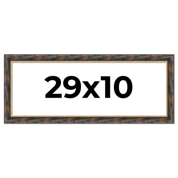 29x10 Frame Gold Real Wood Picture Frame Width 1.5 inches | Interior Frame Depth 0.5 inches |