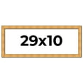 thumbnail image 1 of 29x10 Frame Gold Rustic Solid Wood Picture Frame | 1.25 Inch Wide Moulding | Rustique Gold, 1 of 8