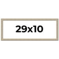 thumbnail image 1 of 29x10 Frame Grey Solid Wood Picture Frame Width 1 Inches | Interior Frame Depth 0.5 Inches |, 1 of 8