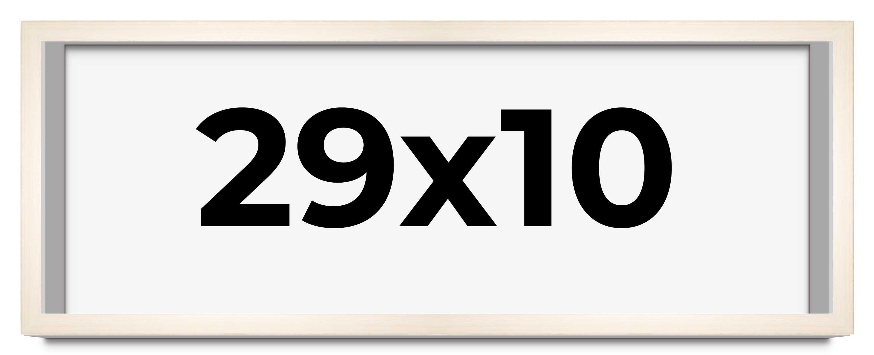 29x10 Frame White Wash Solid Wood Picture Frame | 0.75 Inch Moulding ...