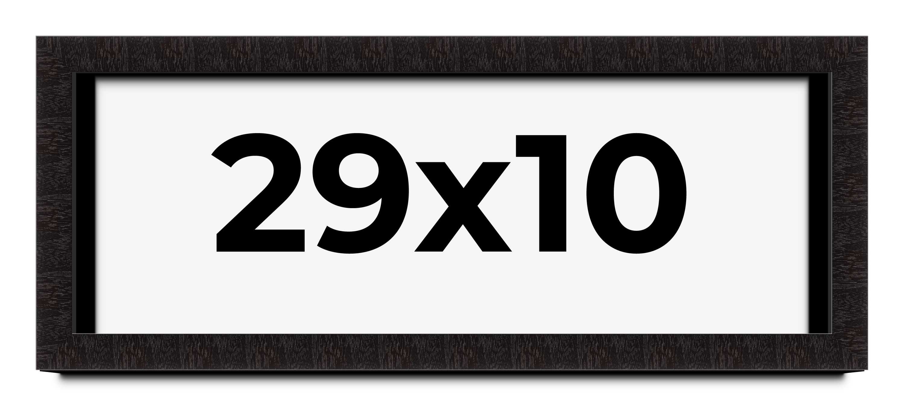 29x10 Shadow Box Black Solid Wood Display Picture Frame | 1 Inch Rabbet ...