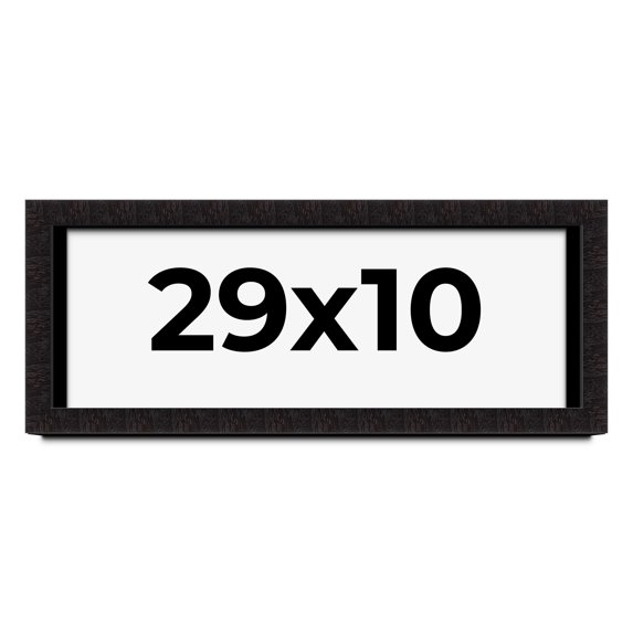 29x10 Shadow Box Black Solid Wood Display Picture Frame | 1 Inch Rabbet Depth | | 1.375 Inch