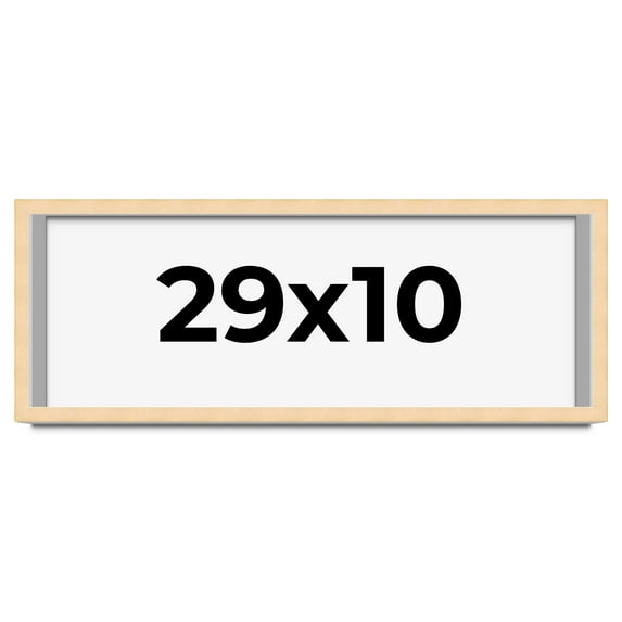 29x10 Shadow Box Frame Brown | 0.875 Inches Deep Real Wood Contemporary Shadowbox Display Frame |
