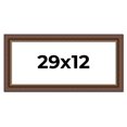 thumbnail image 1 of 29x12 Copper and Brown Real Wood Picture Frame Width 2 inches | Interior Frame Depth 0.5 inches |, 1 of 8
