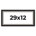 thumbnail image 1 of 29x12 Frame Black Real Wood Picture Frame Width 2.25 Inches | Interior Frame Depth 0.5 Inches |, 1 of 8