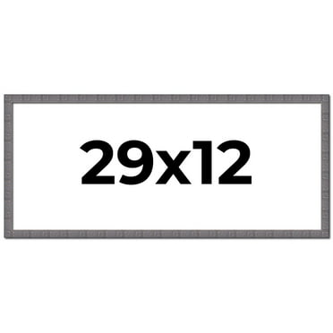 29x12 Frame Blue Kingsley Pewter Solid Wood Picture Frame Width 0.75 Inches |Interior Depth 0.5