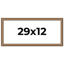 29x12 Frame Gold Real Wood Picture Frame Width 1.25 inches | Interior Frame Depth 0.5 inches |