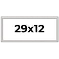 thumbnail image 1 of 29x12 Frame Silver Inner Slope Bevel Picture Frame | 1 Inch Moulding Width | 0.75 Inch Rabbet Depth, 1 of 8