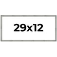 thumbnail image 1 of 29x12 Frame Silver Picture Frame - Complete Modern Photo Frame Includes UV Acrylic Shatter Guard, 1 of 8