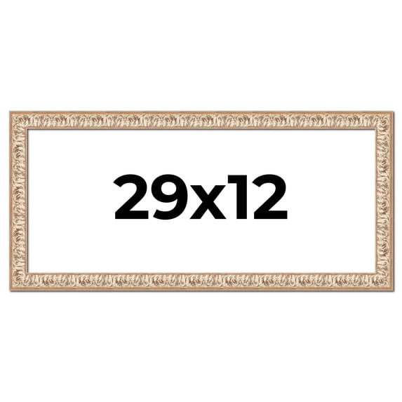 29x12 Frame White Real Wood Picture Frame Width 1.5 inches | Interior Frame Depth 0.5 inches |