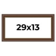 thumbnail image 1 of 29x13 Copper and Brown Real Wood Picture Frame Width 2 inches | Interior Frame Depth 0.5 inches |, 1 of 8